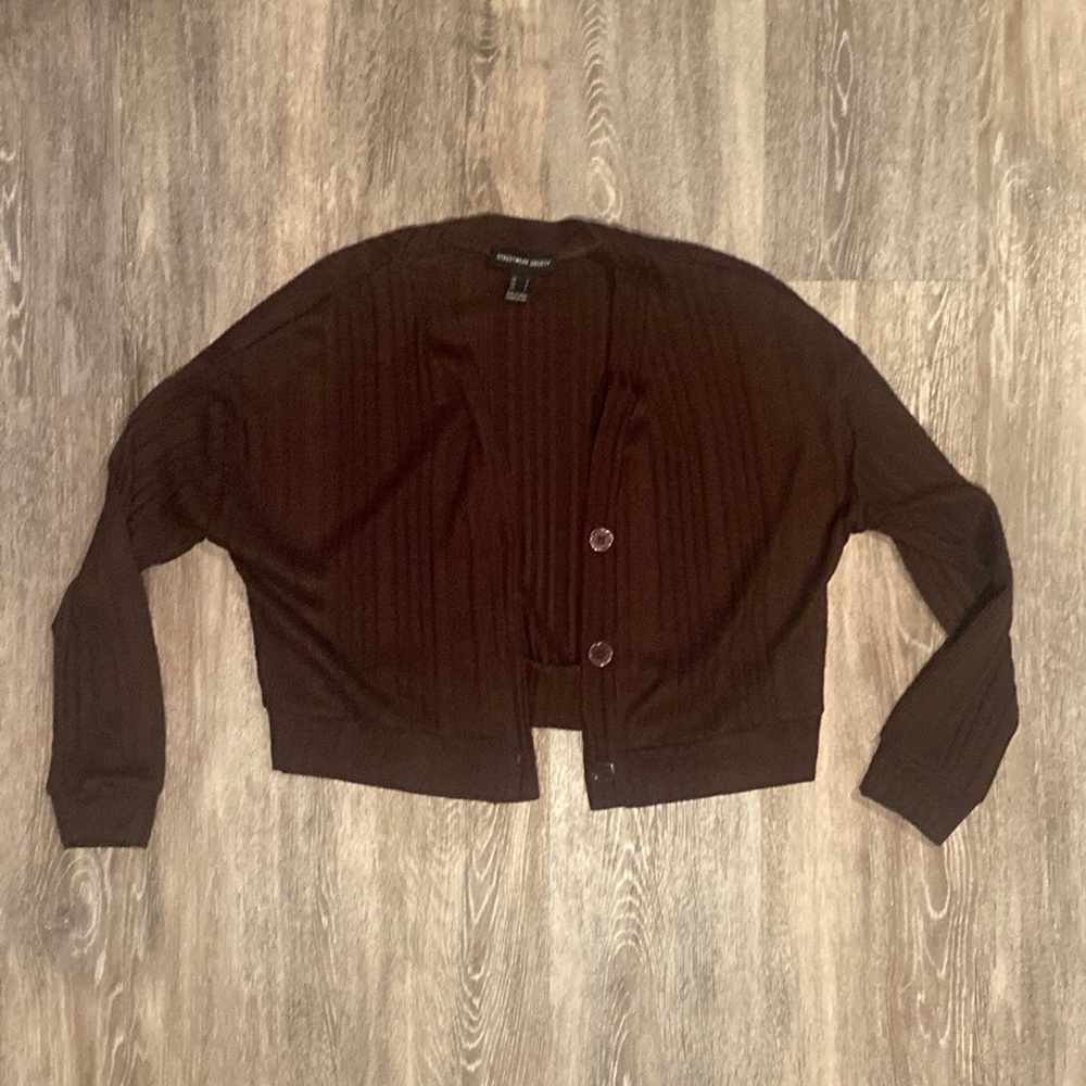 brown button up size small
